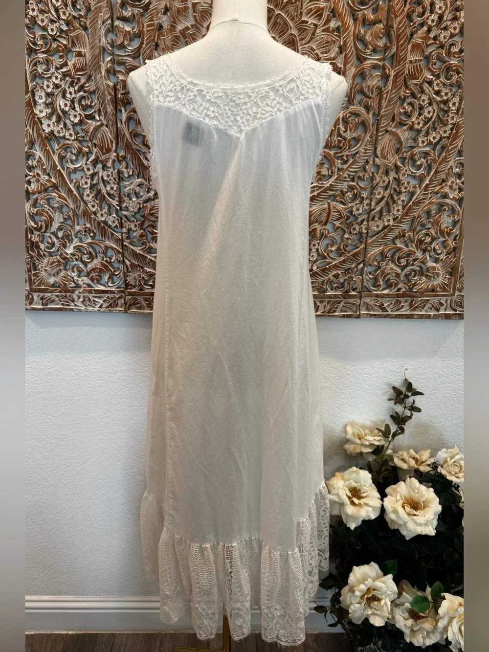 White Rose Katherine Harestad Cotton & Lace Vintage Romantic Victorian Nightgown